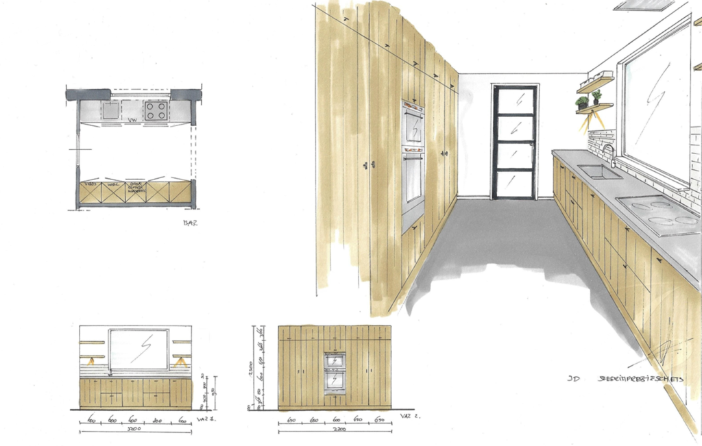 Interieurontwerp landelijk moderne keuken